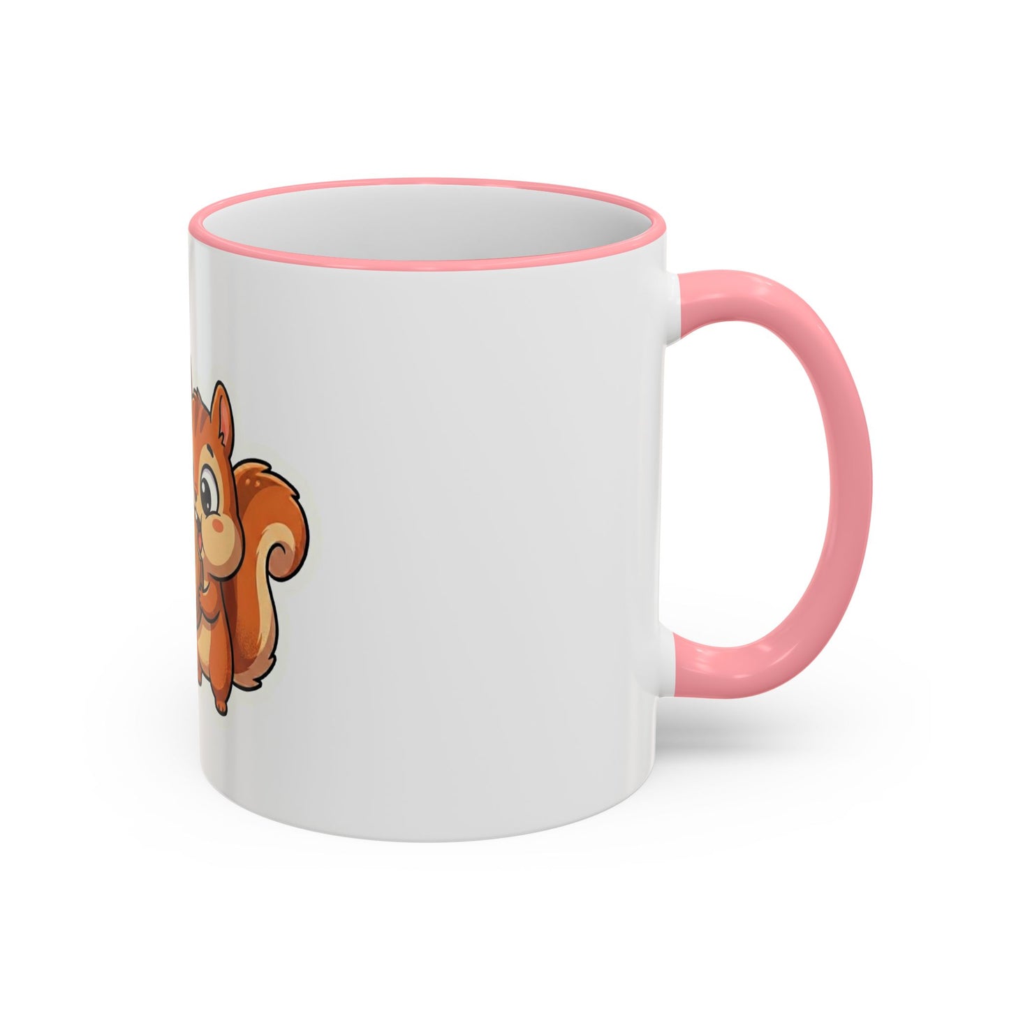 Cute Squirrel 'Wait, is this too much? #adhd_life' Accent Rim Mug (11oz/15oz)