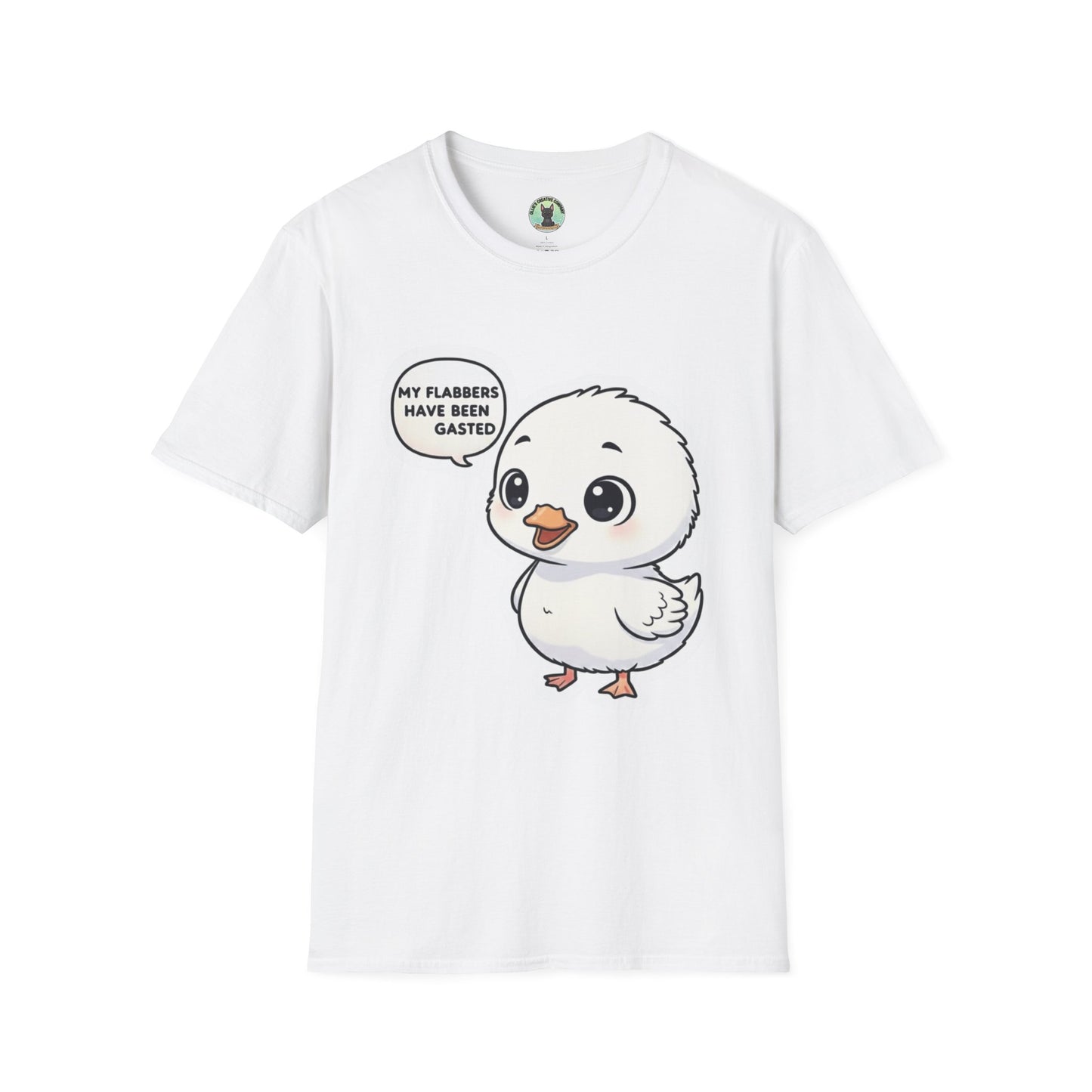 Cute Chick T-Shirt — "My Flabbers Have Been Gasted" Cartoon Tee