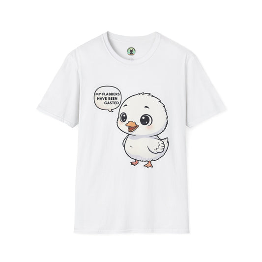 Cute Chick T-Shirt — "My Flabbers Have Been Gasted" Cartoon Tee