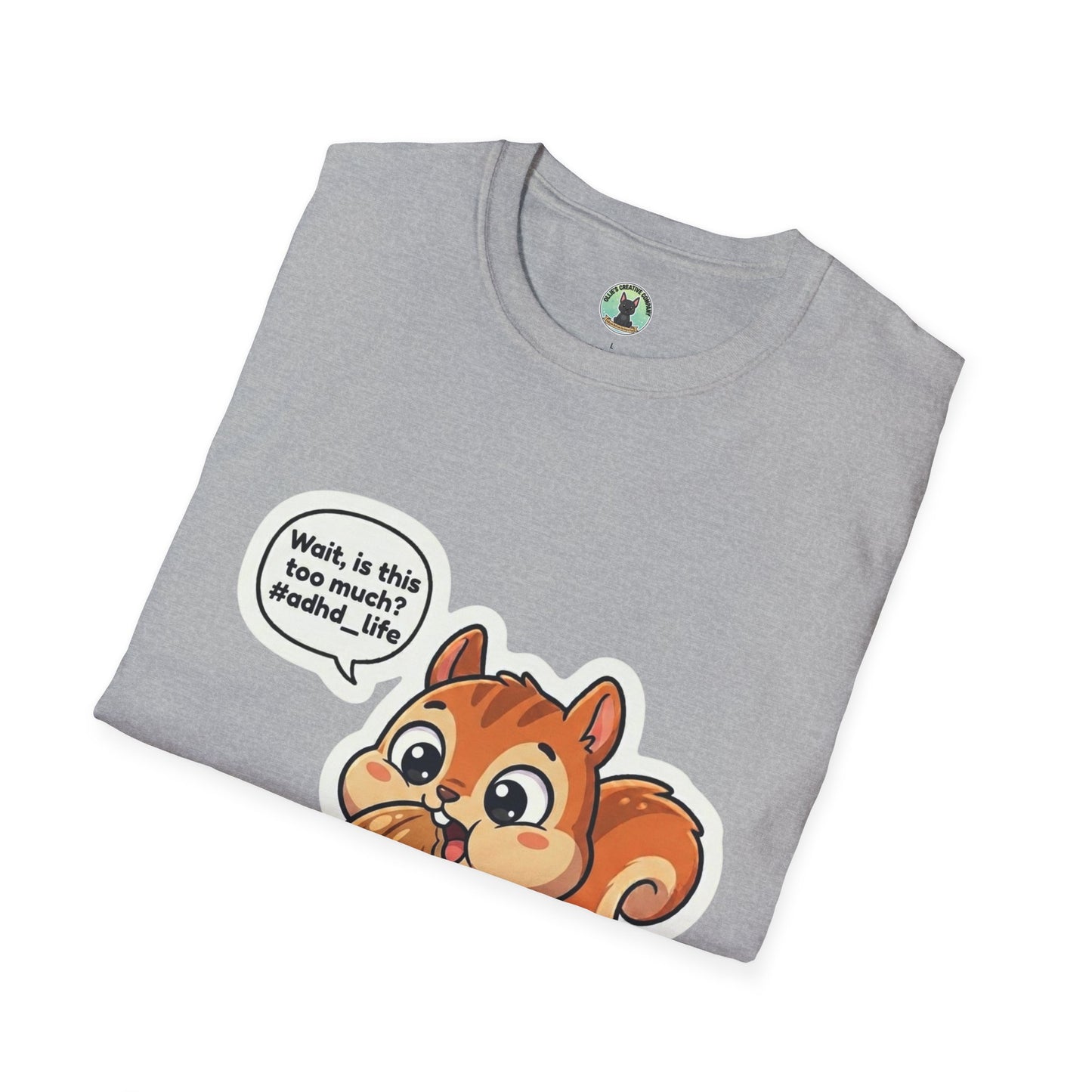 Cute Squirrel Cartoon T-Shirt – "Wait, is this... my stash?" Graphic Tee