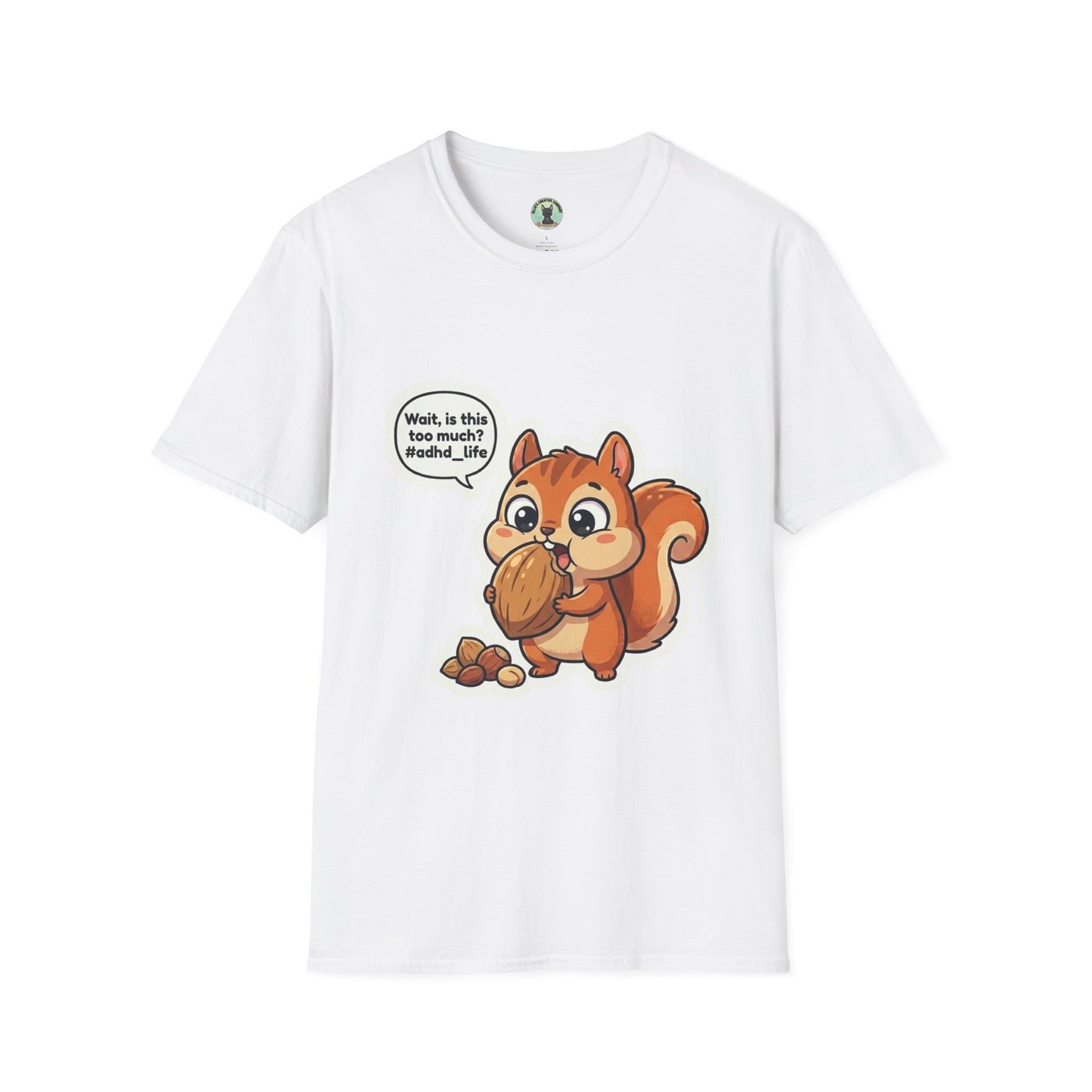 Cute Squirrel Cartoon T-Shirt – "Wait, is this... my stash?" Graphic Tee