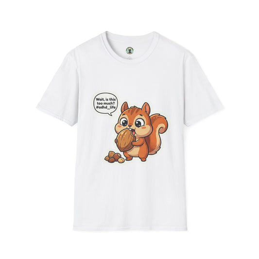 Cute Squirrel Cartoon T-Shirt – "Wait, is this... my stash?" Graphic Tee