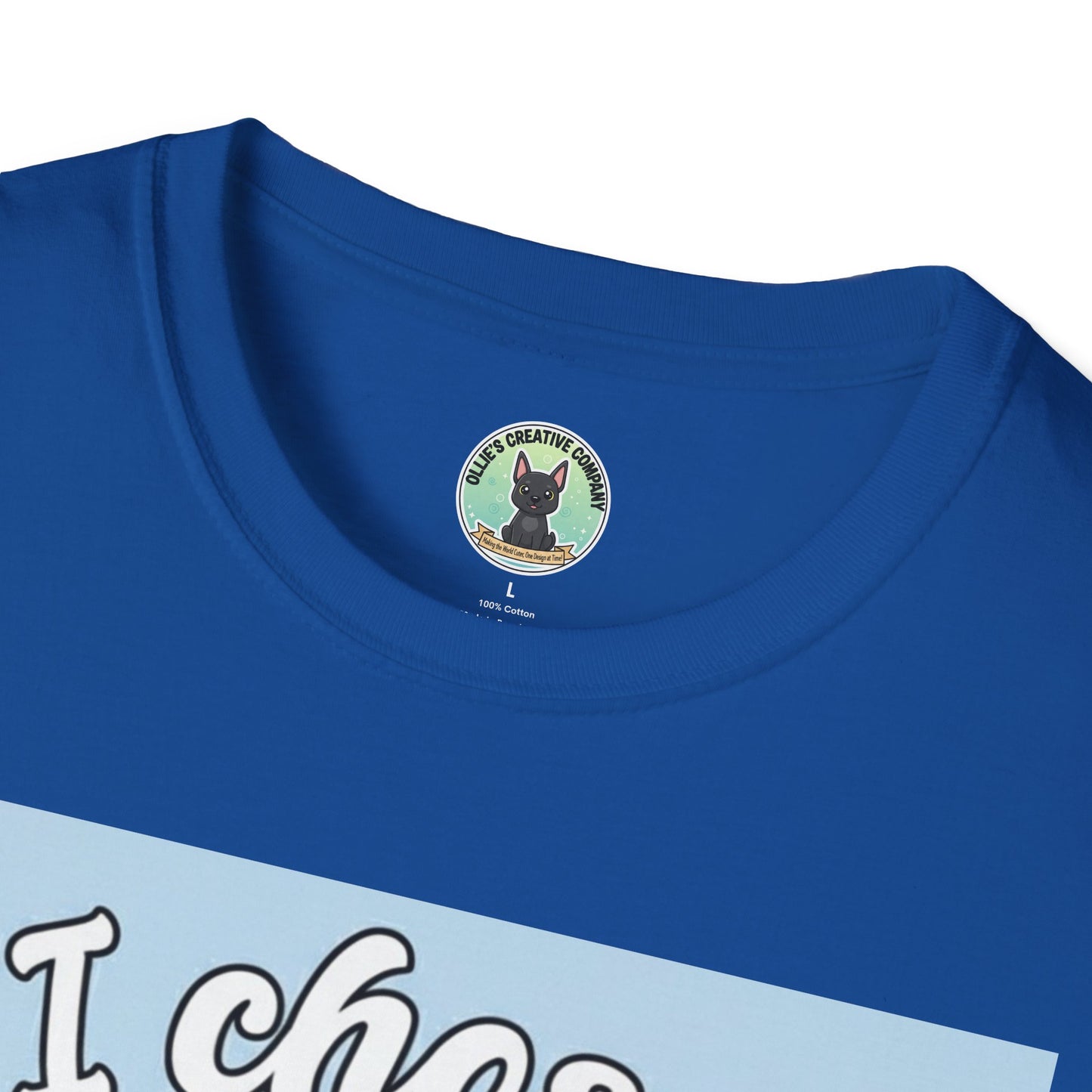 I Chose Violence Cat T-Shirt — Cute Orange Kitty with Baseball Bat