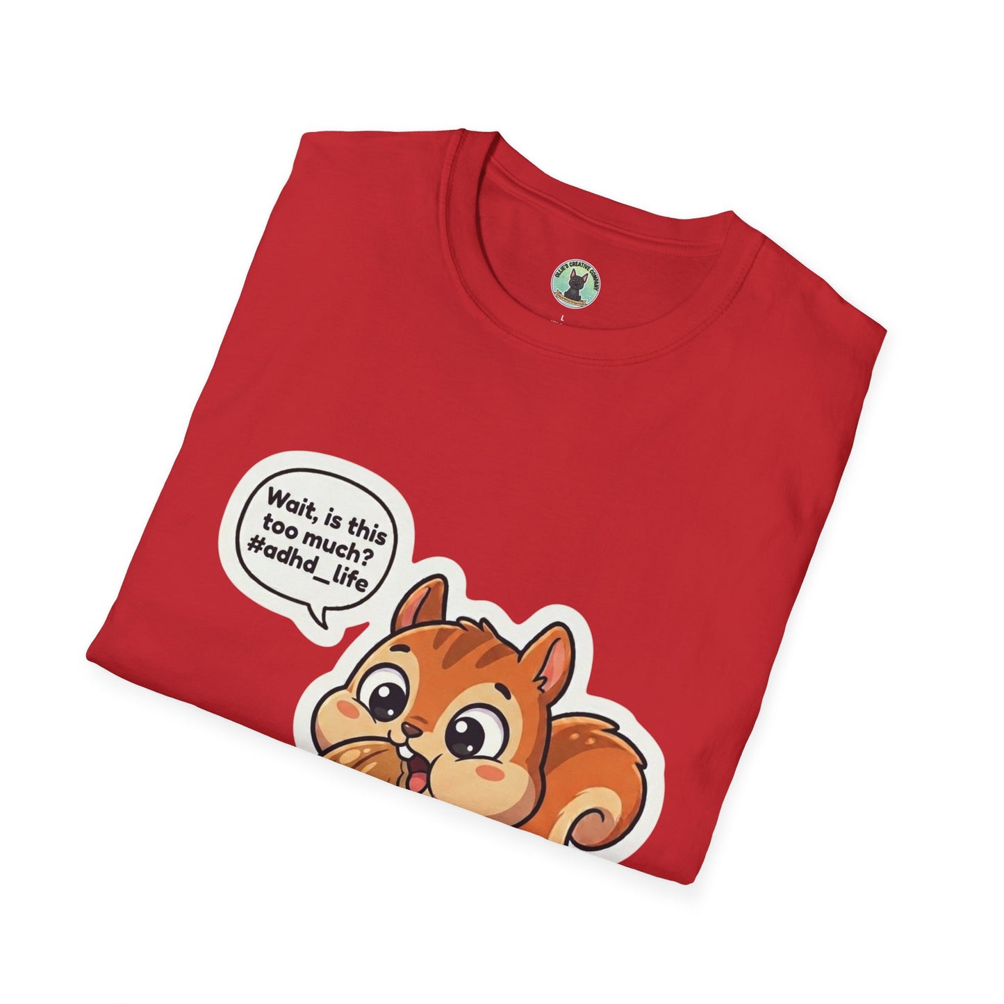 Cute Squirrel Cartoon T-Shirt – "Wait, is this... my stash?" Graphic Tee