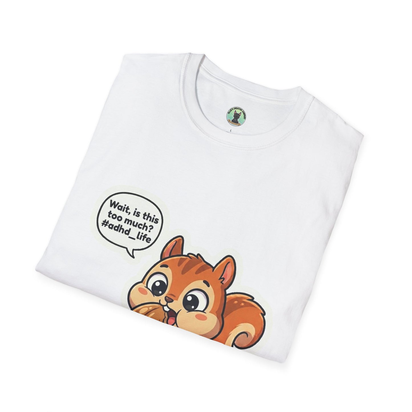 Cute Squirrel Cartoon T-Shirt – "Wait, is this... my stash?" Graphic Tee