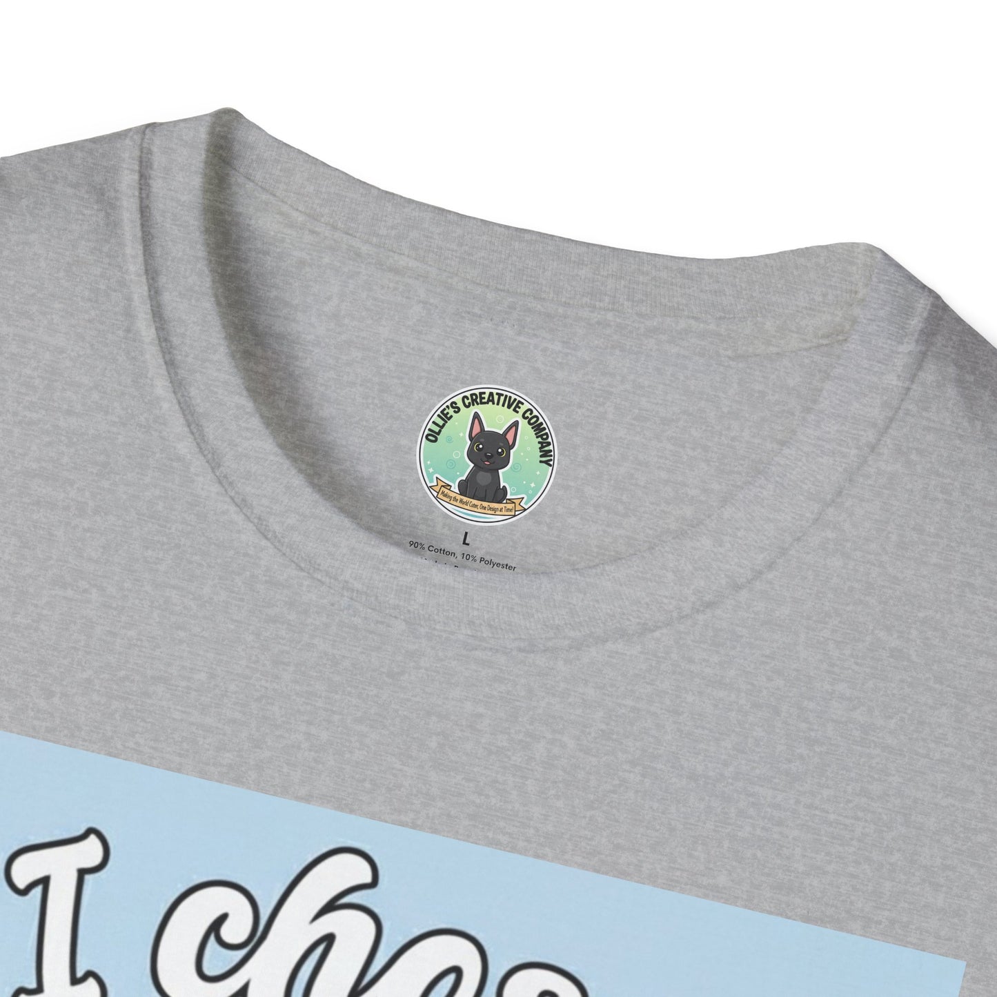 I Chose Violence Cat T-Shirt — Cute Orange Kitty with Baseball Bat