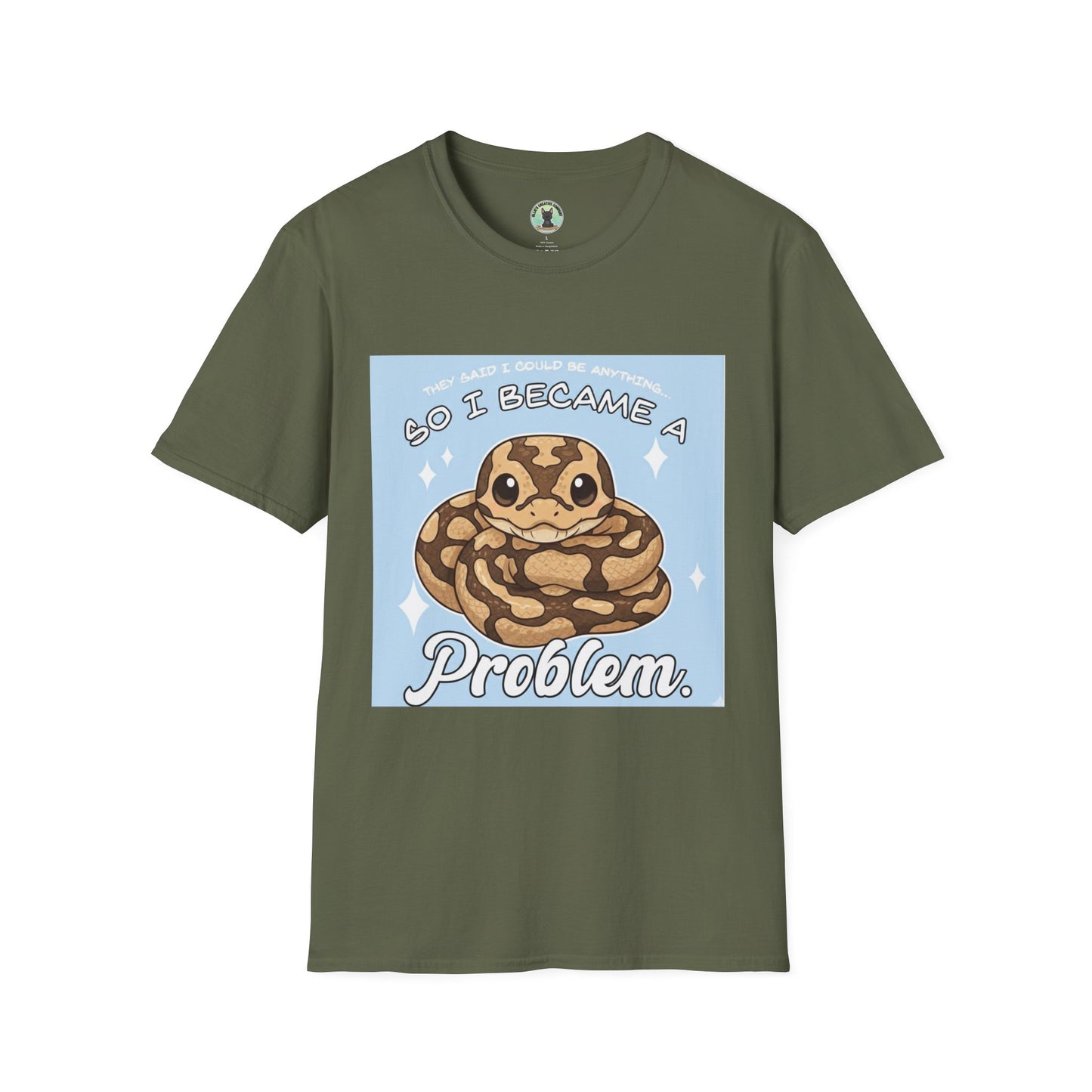 So I Became a Problem Snake T-Shirt — Cute Ball Python Design