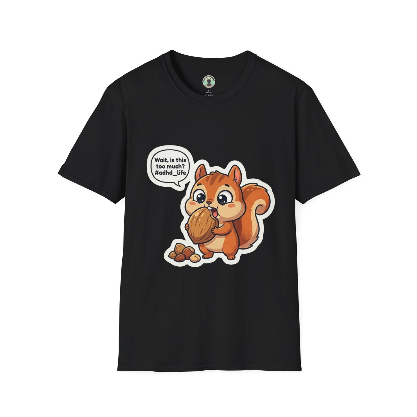 Cute Squirrel Cartoon T-Shirt – "Wait, is this... my stash?" Graphic Tee