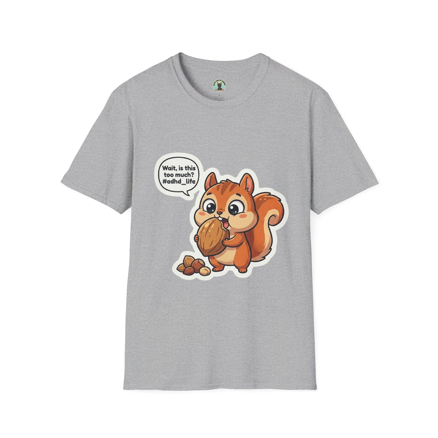 Cute Squirrel Cartoon T-Shirt – "Wait, is this... my stash?" Graphic Tee