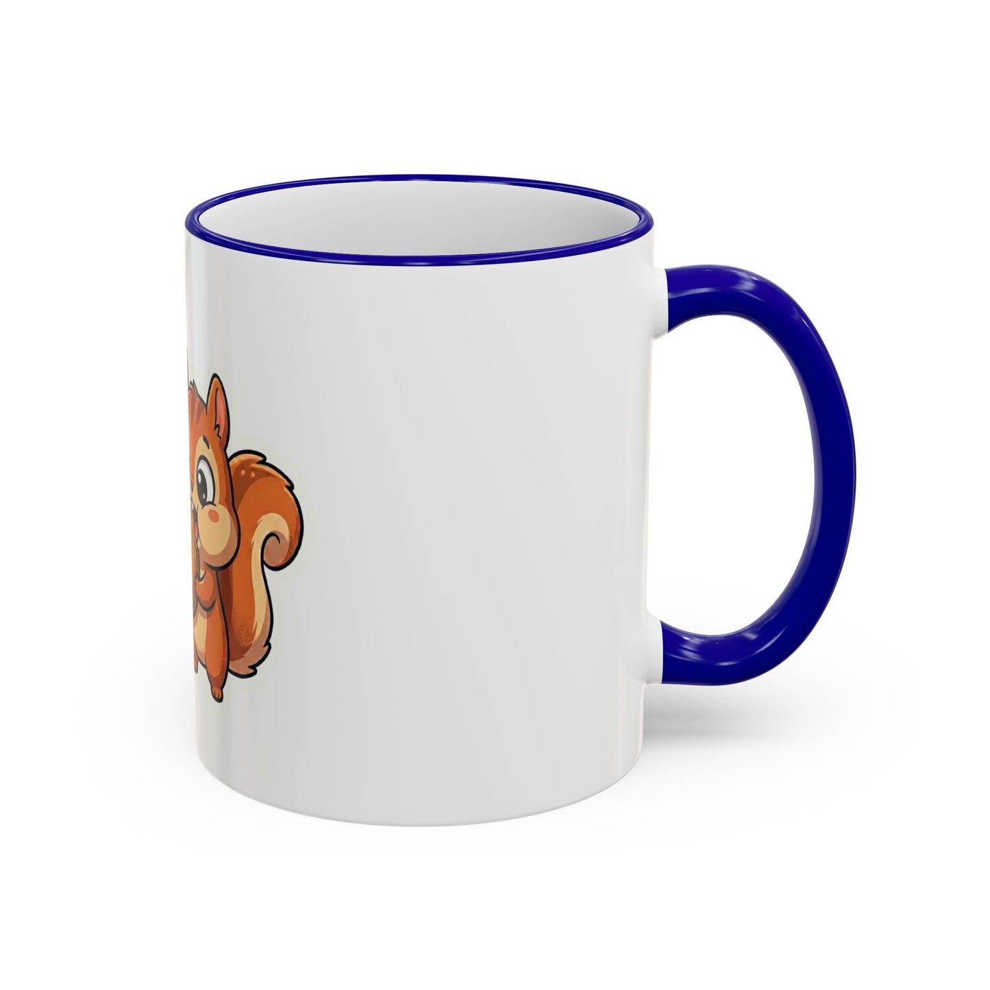 Cute Squirrel 'Wait, is this too much? #adhd_life' Accent Rim Mug (11oz/15oz)