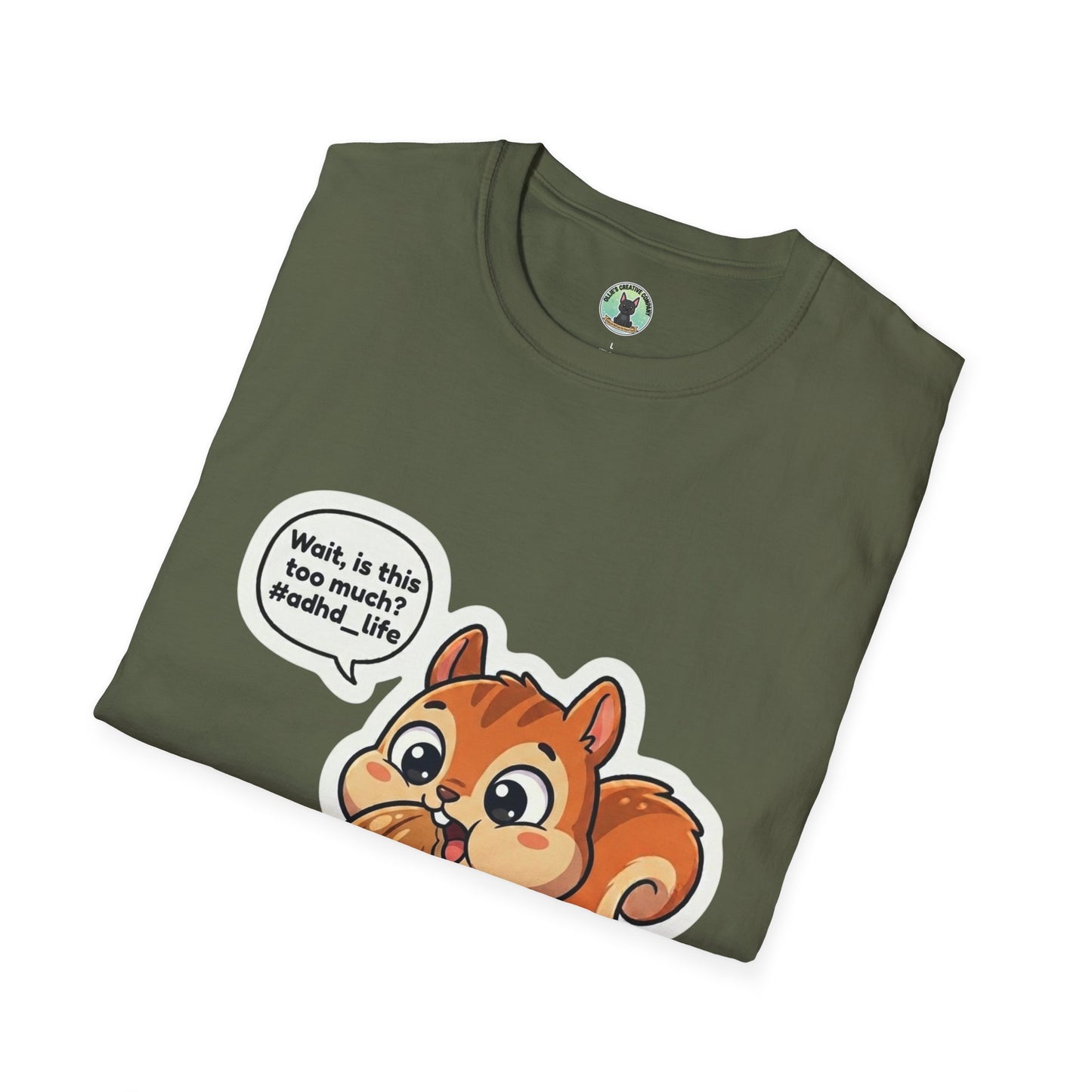 Cute Squirrel Cartoon T-Shirt – "Wait, is this... my stash?" Graphic Tee