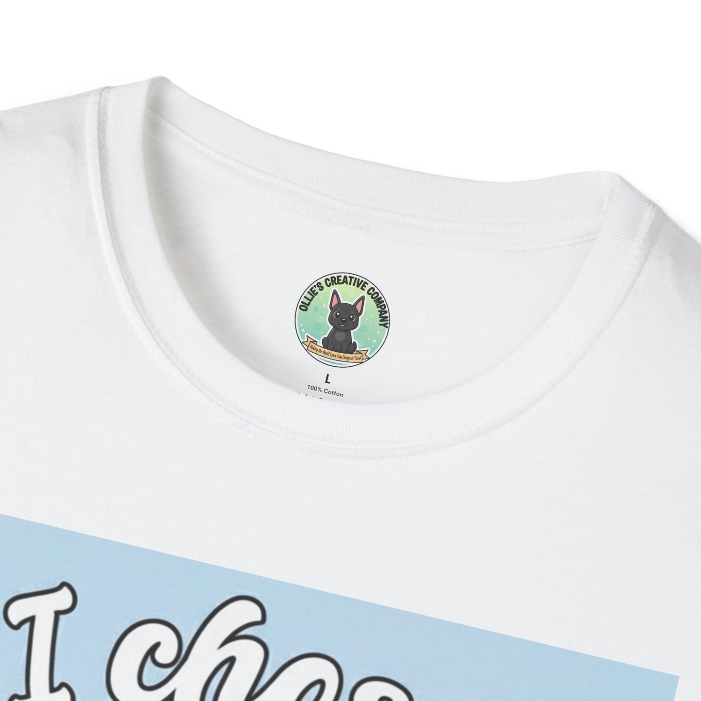 I Chose Violence Cat T-Shirt — Cute Orange Kitty with Baseball Bat
