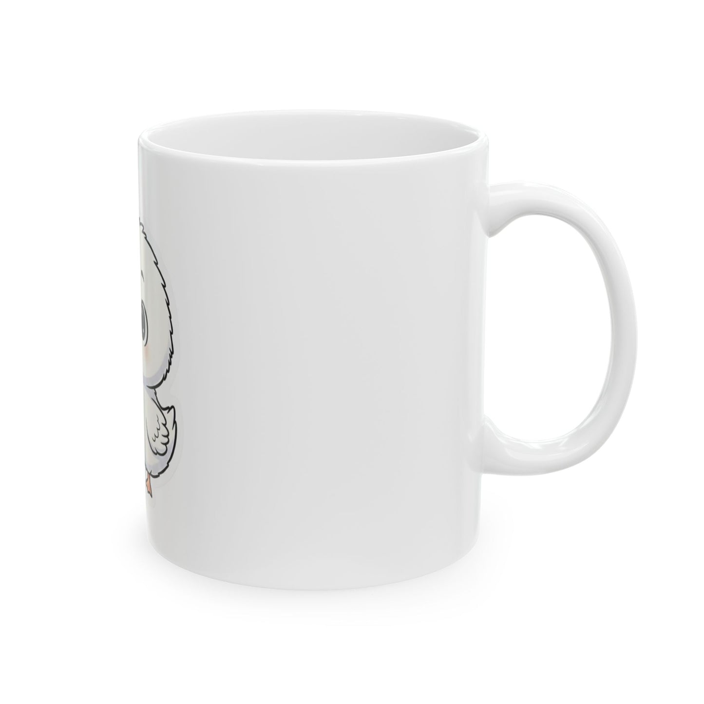 Kawaii Chick Ceramic Mug (11oz) — Cute Duckling Saying "My Flabbers Have Been Gasted"