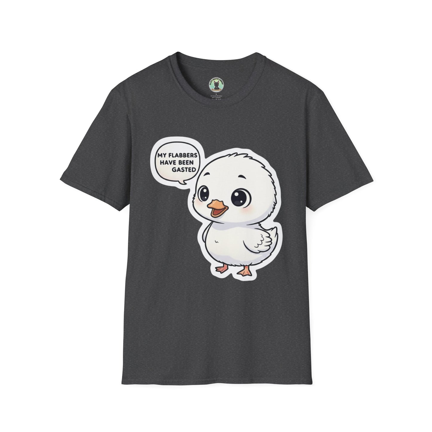 Cute Chick T-Shirt — "My Flabbers Have Been Gasted" Cartoon Tee