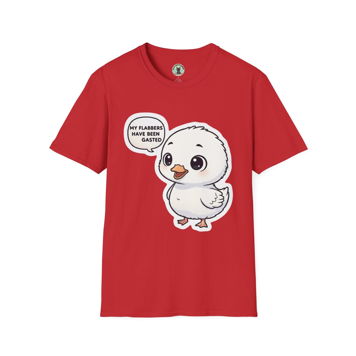 Cute Chick T-Shirt — "My Flabbers Have Been Gasted" Cartoon Tee