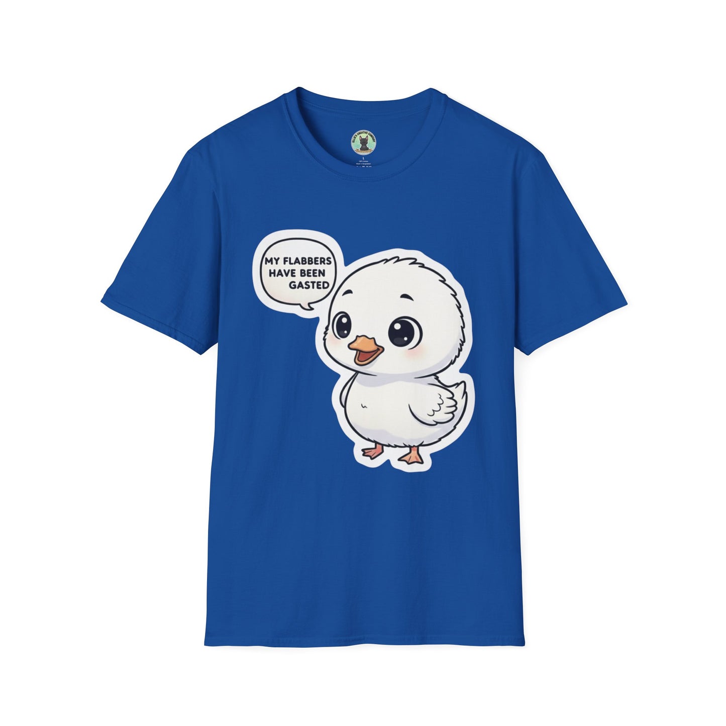 Cute Chick T-Shirt — "My Flabbers Have Been Gasted" Cartoon Tee