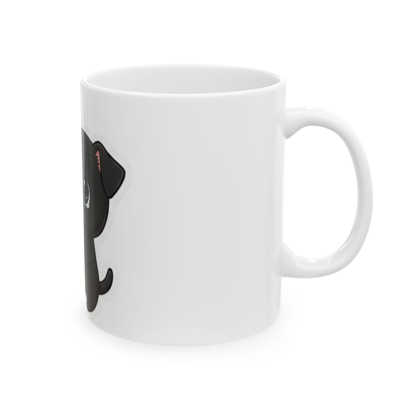 Cute Black Puppy Mug – "See? No Money" Cartoon Coffee Cup (11oz)