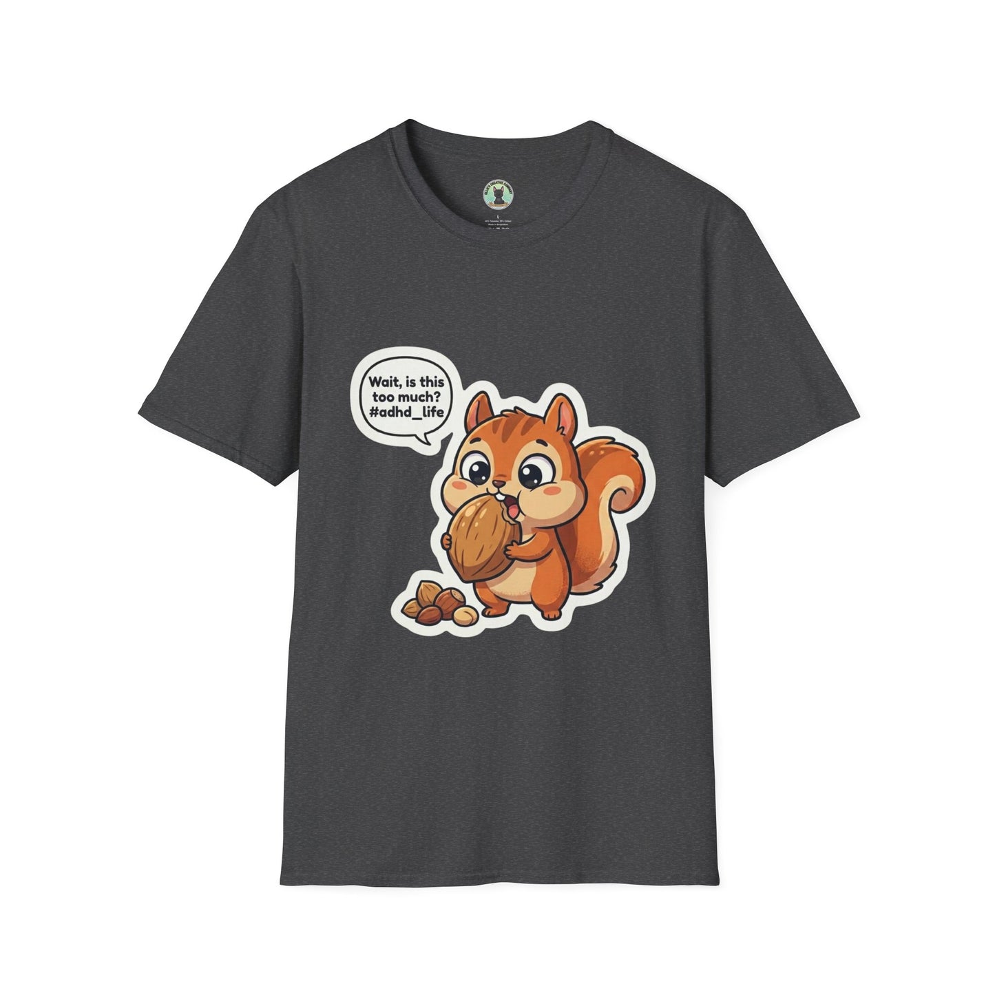 Cute Squirrel Cartoon T-Shirt – "Wait, is this... my stash?" Graphic Tee