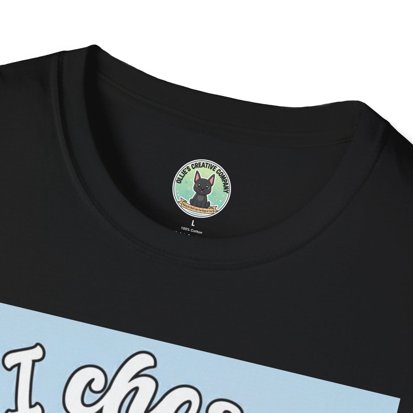 I Chose Violence Cat T-Shirt — Cute Orange Kitty with Baseball Bat