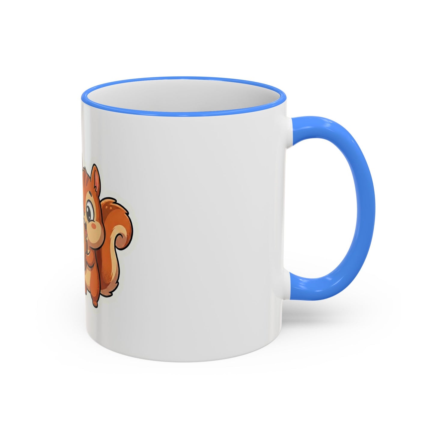 Cute Squirrel 'Wait, is this too much? #adhd_life' Accent Rim Mug (11oz/15oz)
