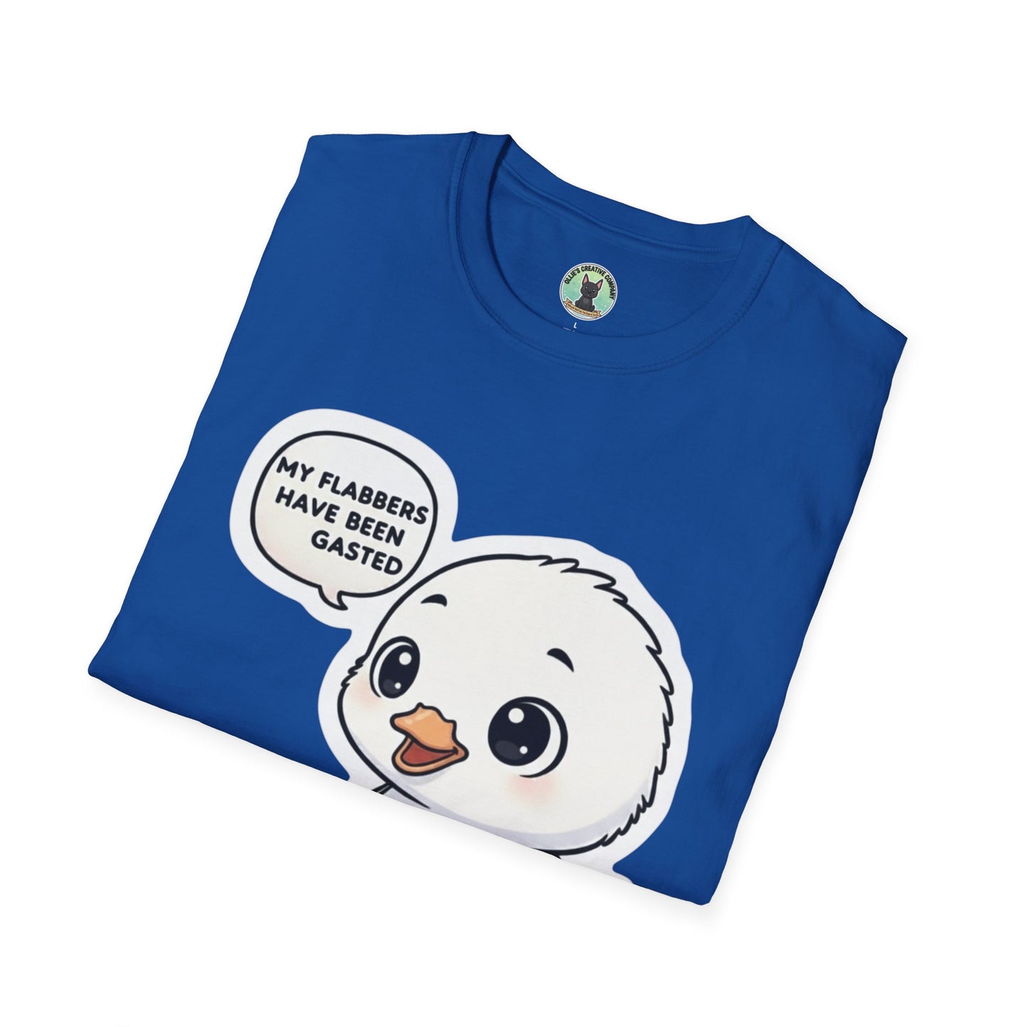 Cute Chick T-Shirt — "My Flabbers Have Been Gasted" Cartoon Tee