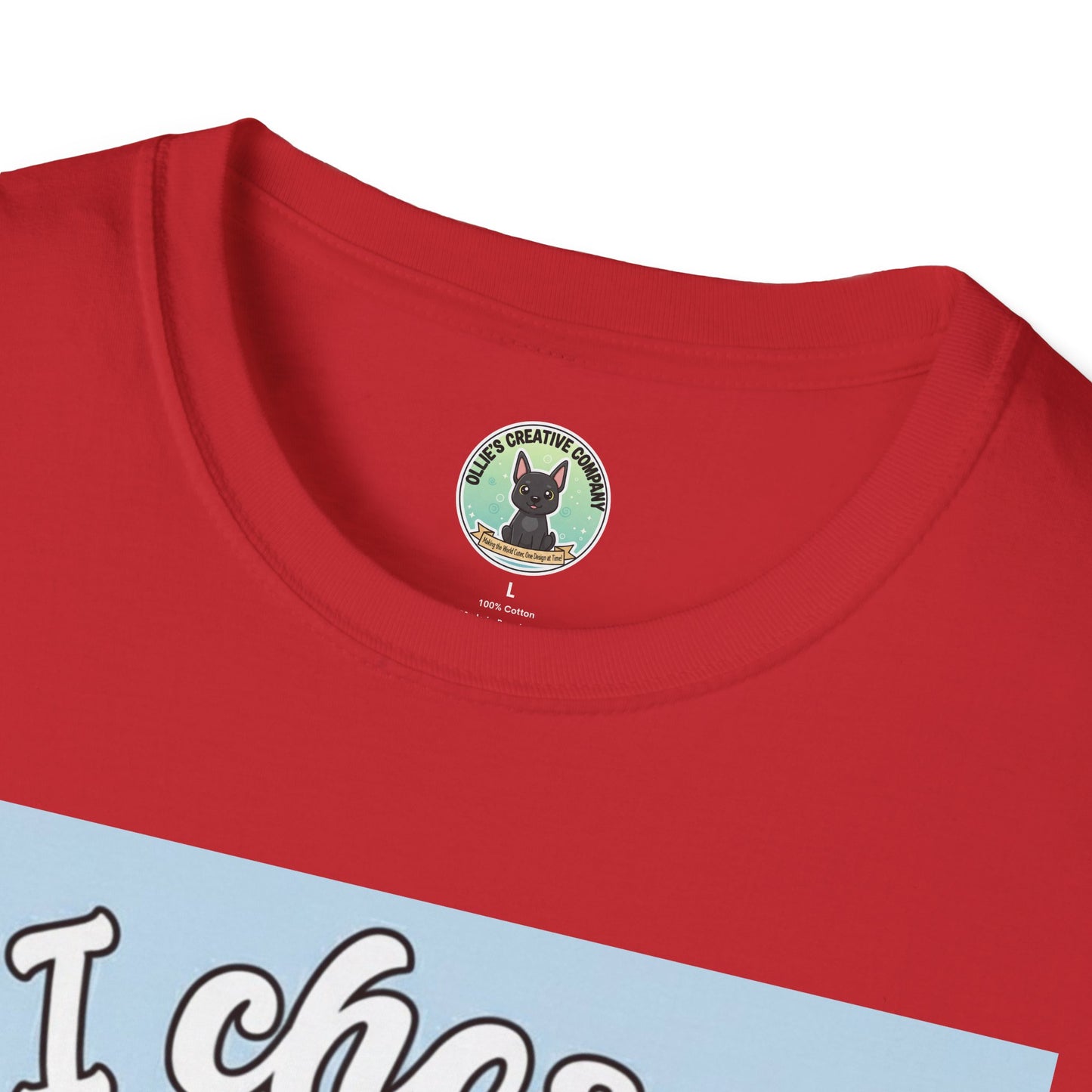 I Chose Violence Cat T-Shirt — Cute Orange Kitty with Baseball Bat